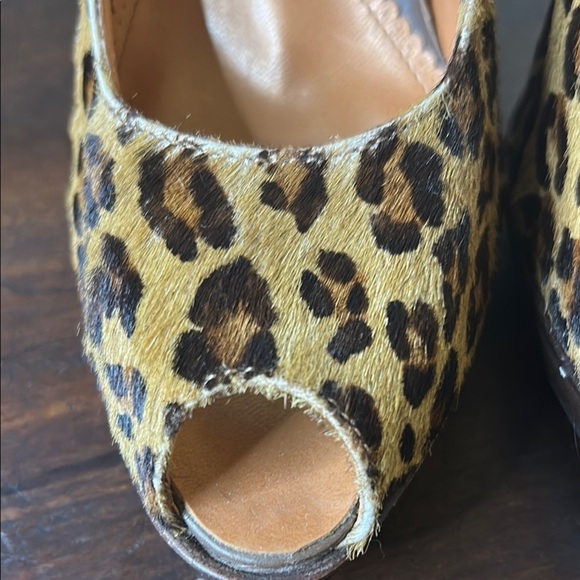 Luichiny Brown Stiletto Heels with Leopard Print Sz 8 - Picture 3 of 12